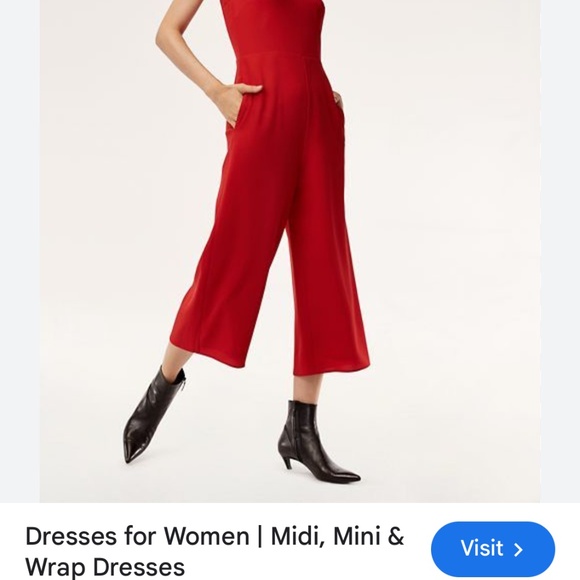 Babaton Red Roshan Jumpsuit Sz. 0 Brand New - Picture 3 of 4